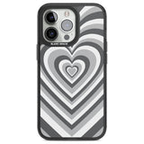 Monochrome Heart Illusion Phone Case iPhone 13 Pro / Black Impact Case,iPhone 14 Pro / Black Impact Case,iPhone 15 Pro Max / Black Impact Case,iPhone 15 Pro / Black Impact Case Blanc Space