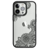 Black Henna Botanicals Phone Case iPhone 13 Pro / Black Impact Case,iPhone 14 Pro / Black Impact Case,iPhone 15 Pro Max / Black Impact Case,iPhone 15 Pro / Black Impact Case Blanc Space