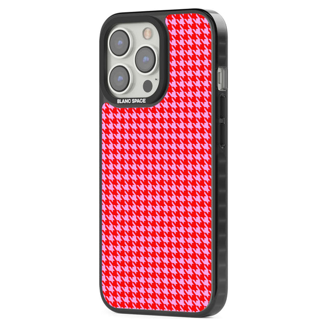 Neon Pink & Red Houndstooth Pattern Phone Case iPhone 15 Pro Max / Black Impact Case,iPhone 15 Plus / Black Impact Case,iPhone 15 Pro / Black Impact Case,iPhone 15 / Black Impact Case,iPhone 15 Pro Max / Impact Case,iPhone 15 Plus / Impact Case,iPhone 15 Pro / Impact Case,iPhone 15 / Impact Case,iPhone 15 Pro Max / Magsafe Black Impact Case,iPhone 15 Plus / Magsafe Black Impact Case,iPhone 15 Pro / Magsafe Black Impact Case,iPhone 15 / Magsafe Black Impact Case,iPhone 14 Pro Max / Black Impact Case,iPhone 1