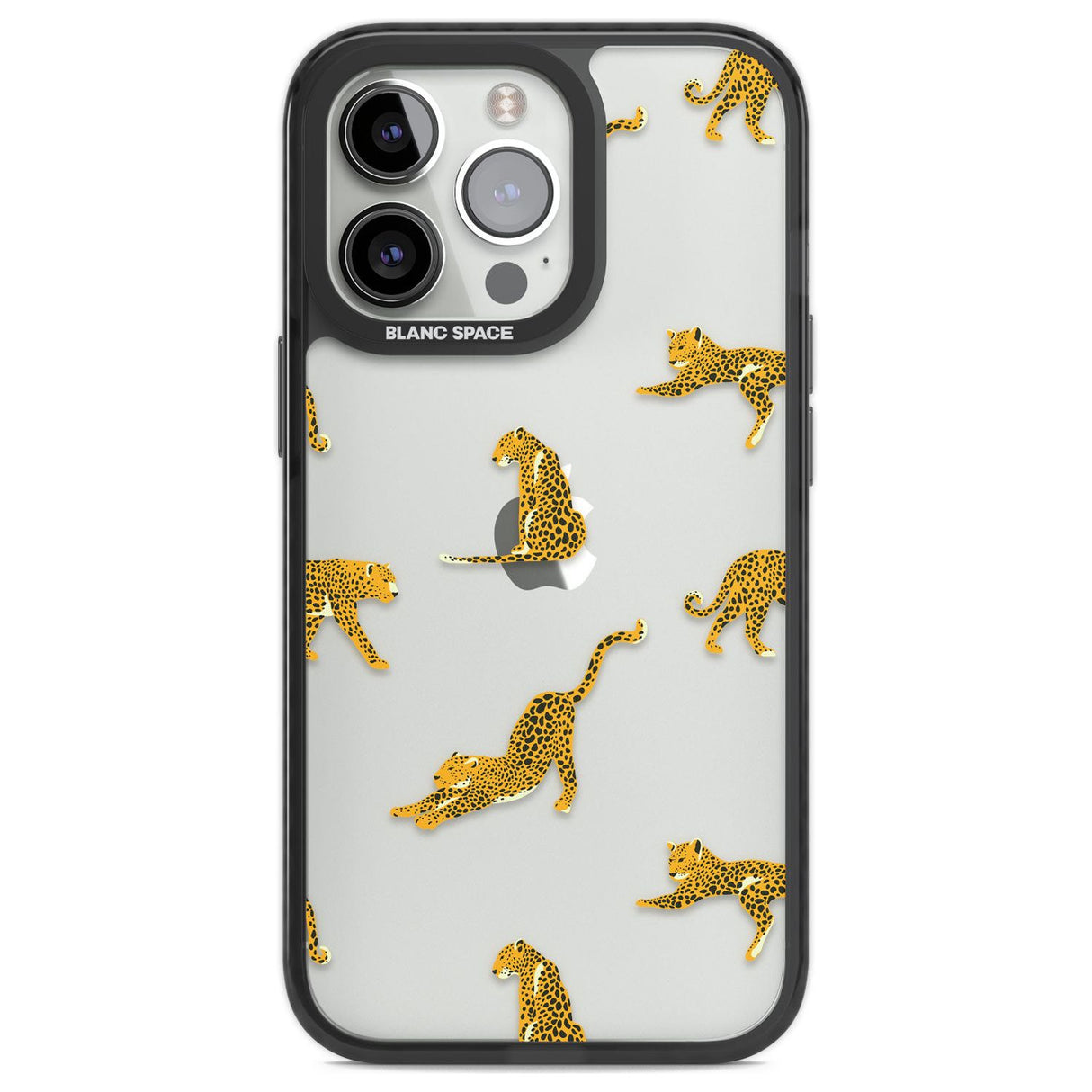 Clear Jaguar Jungle Cat Pattern Phone Case iPhone 13 Pro / Black Impact Case,iPhone 14 Pro / Black Impact Case,iPhone 15 Pro Max / Black Impact Case,iPhone 15 Pro / Black Impact Case Blanc Space