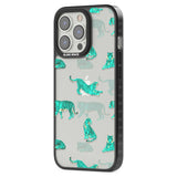 Turquoise Tiger Jungle Cat Pattern