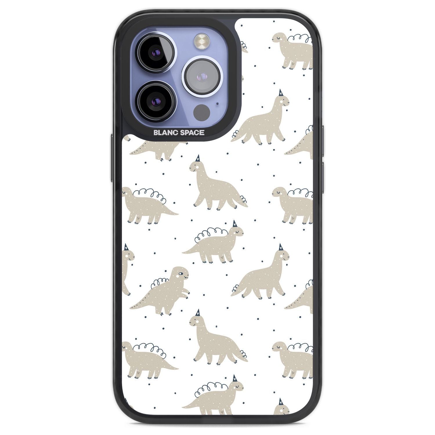 Adorable Dinosaurs Pattern Phone Case iPhone 13 Pro / Black Impact Case,iPhone 14 Pro / Black Impact Case,iPhone 15 Pro Max / Black Impact Case,iPhone 15 Pro / Black Impact Case Blanc Space