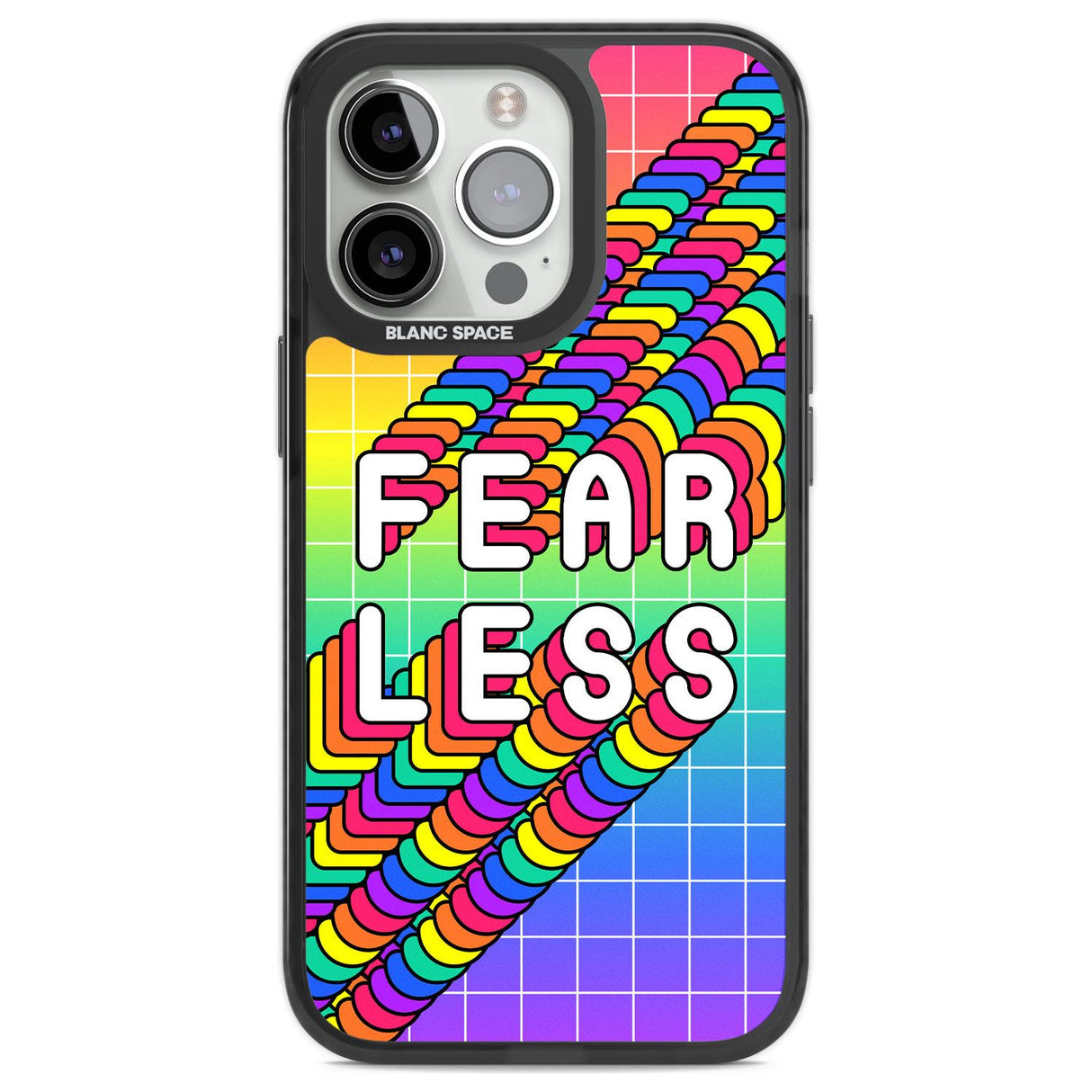 Fearless Phone Case iPhone 13 Pro / Black Impact Case,iPhone 14 Pro / Black Impact Case,iPhone 15 Pro Max / Black Impact Case,iPhone 15 Pro / Black Impact Case Blanc Space