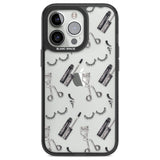 Eyelash Makeup Pattern Phone Case iPhone 13 Pro / Black Impact Case,iPhone 14 Pro / Black Impact Case,iPhone 15 Pro / Black Impact Case,iPhone 15 Pro Max / Black Impact Case Blanc Space