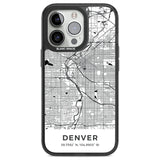 Map of Denver, Colorado Phone Case iPhone 13 Pro / Black Impact Case,iPhone 14 Pro / Black Impact Case,iPhone 15 Pro Max / Black Impact Case,iPhone 15 Pro / Black Impact Case Blanc Space