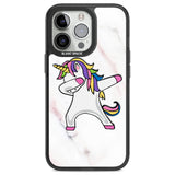 Designer Marble Unicorn Dab Phone Case iPhone 13 Pro / Black Impact Case,iPhone 14 Pro / Black Impact Case,iPhone 15 Pro / Black Impact Case,iPhone 15 Pro Max / Black Impact Case Blanc Space