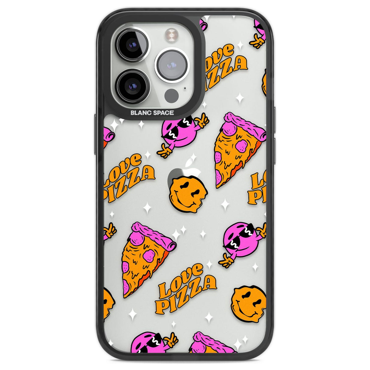 Psychedelic Love Pizza Pattern (Clear)