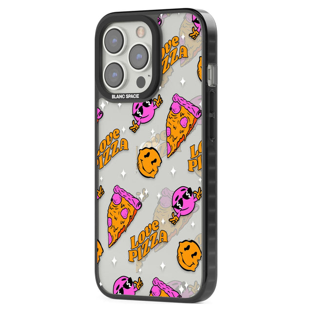 Psychedelic Love Pizza Pattern (Clear)