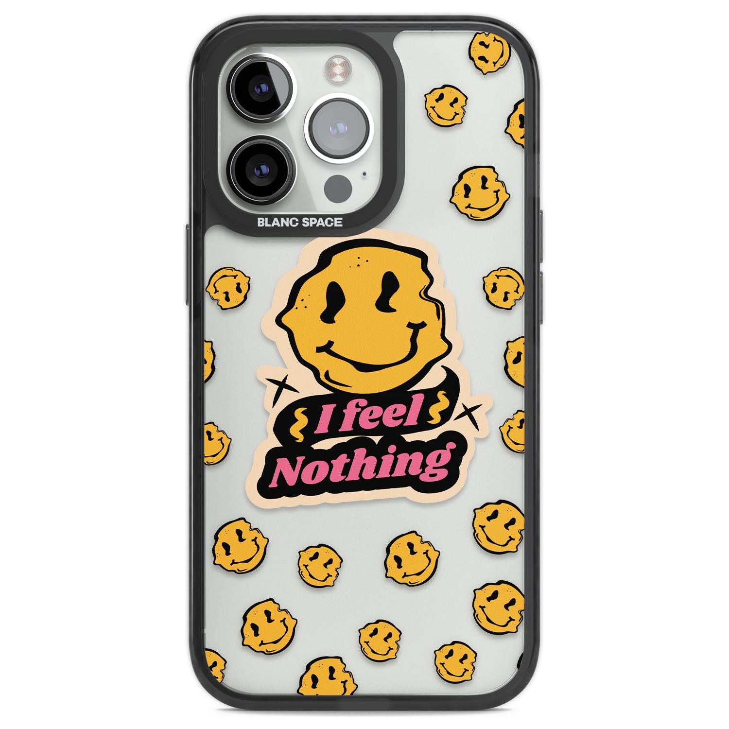 I feel nothing (Clear) Phone Case iPhone 13 Pro / Black Impact Case,iPhone 14 Pro / Black Impact Case,iPhone 15 Pro Max / Black Impact Case,iPhone 15 Pro / Black Impact Case Blanc Space