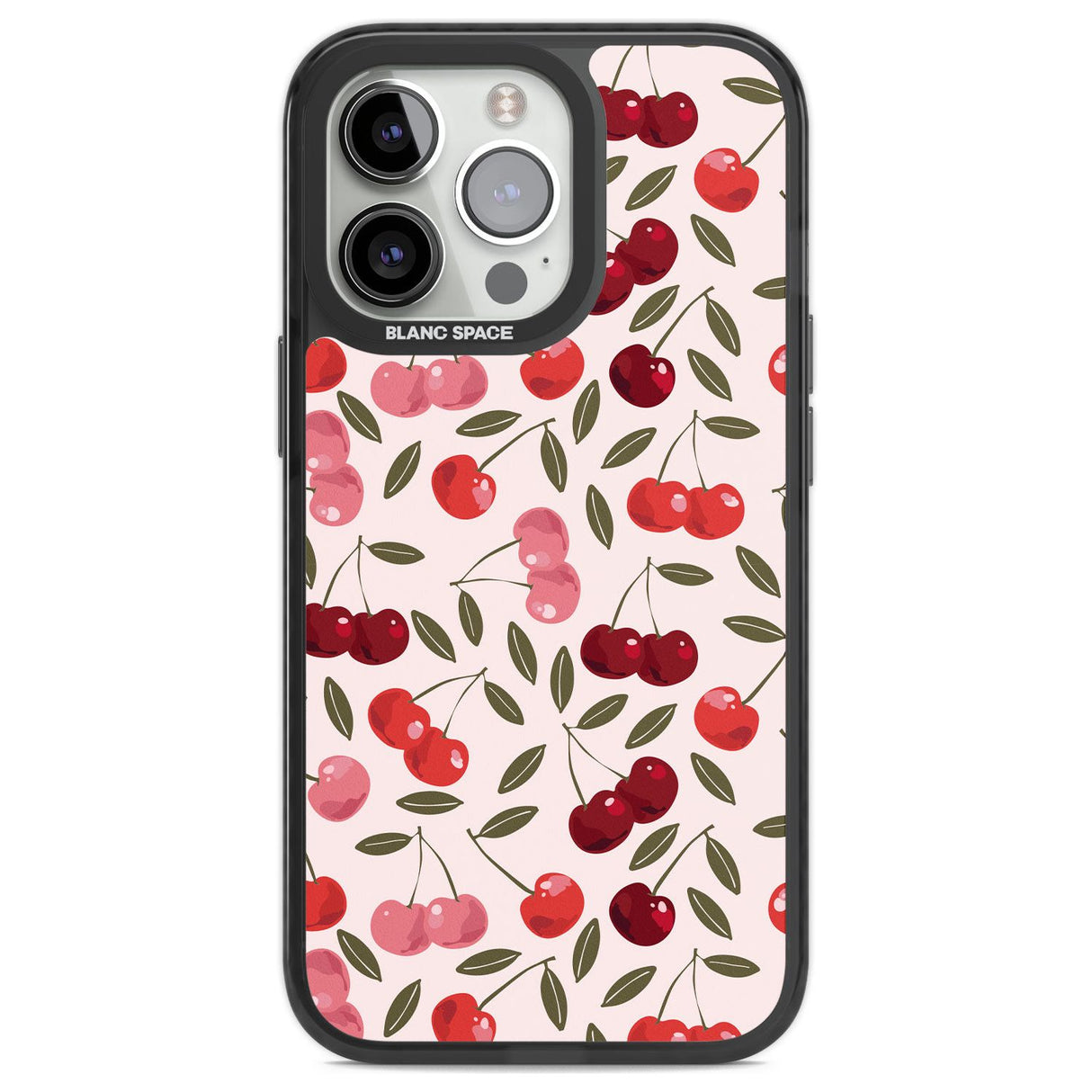 Fruity & Fun Patterns Cherries Phone Case iPhone 13 Pro / Black Impact Case,iPhone 14 Pro / Black Impact Case,iPhone 15 Pro / Black Impact Case,iPhone 15 Pro Max / Black Impact Case Blanc Space