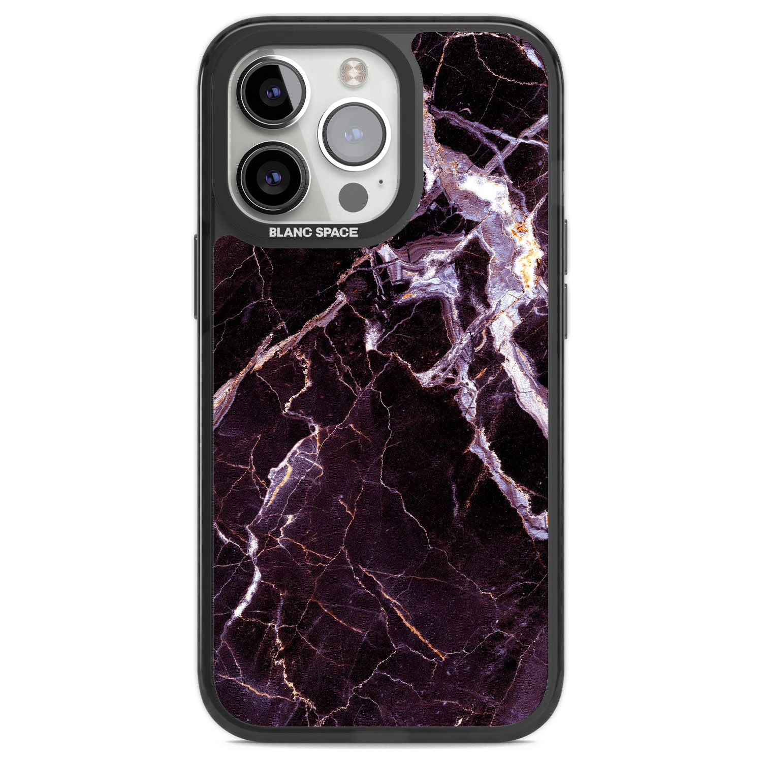 Black, Purple & Yellow shattered Marble Phone Case iPhone 13 Pro / Black Impact Case,iPhone 14 Pro / Black Impact Case,iPhone 15 Pro Max / Black Impact Case,iPhone 15 Pro / Black Impact Case Blanc Space