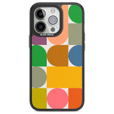 Abstract Retro Shapes: Rainbow Mix Phone Case iPhone 13 Pro / Black Impact Case,iPhone 14 Pro / Black Impact Case,iPhone 15 Pro Max / Black Impact Case,iPhone 15 Pro / Black Impact Case Blanc Space