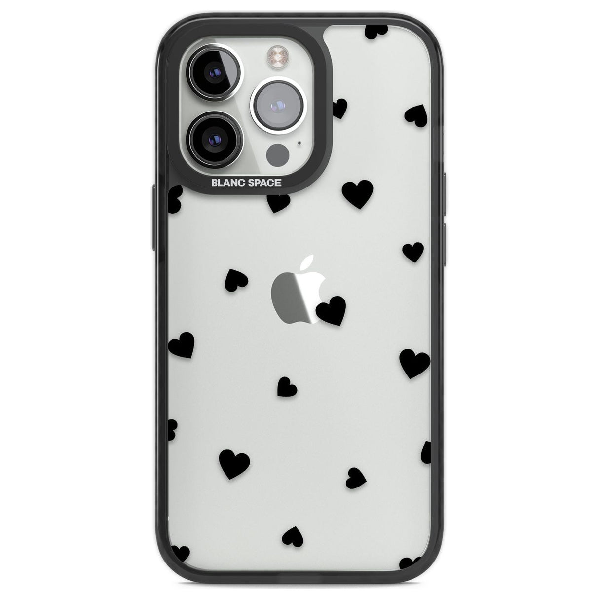 Black Hearts Pattern Phone Case iPhone 13 Pro / Black Impact Case,iPhone 14 Pro / Black Impact Case,iPhone 15 Pro Max / Black Impact Case,iPhone 15 Pro / Black Impact Case Blanc Space