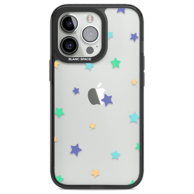 Pastel Stars Pattern Phone Case iPhone 13 Pro / Black Impact Case,iPhone 14 Pro / Black Impact Case,iPhone 15 Pro Max / Black Impact Case,iPhone 15 Pro / Black Impact Case Blanc Space