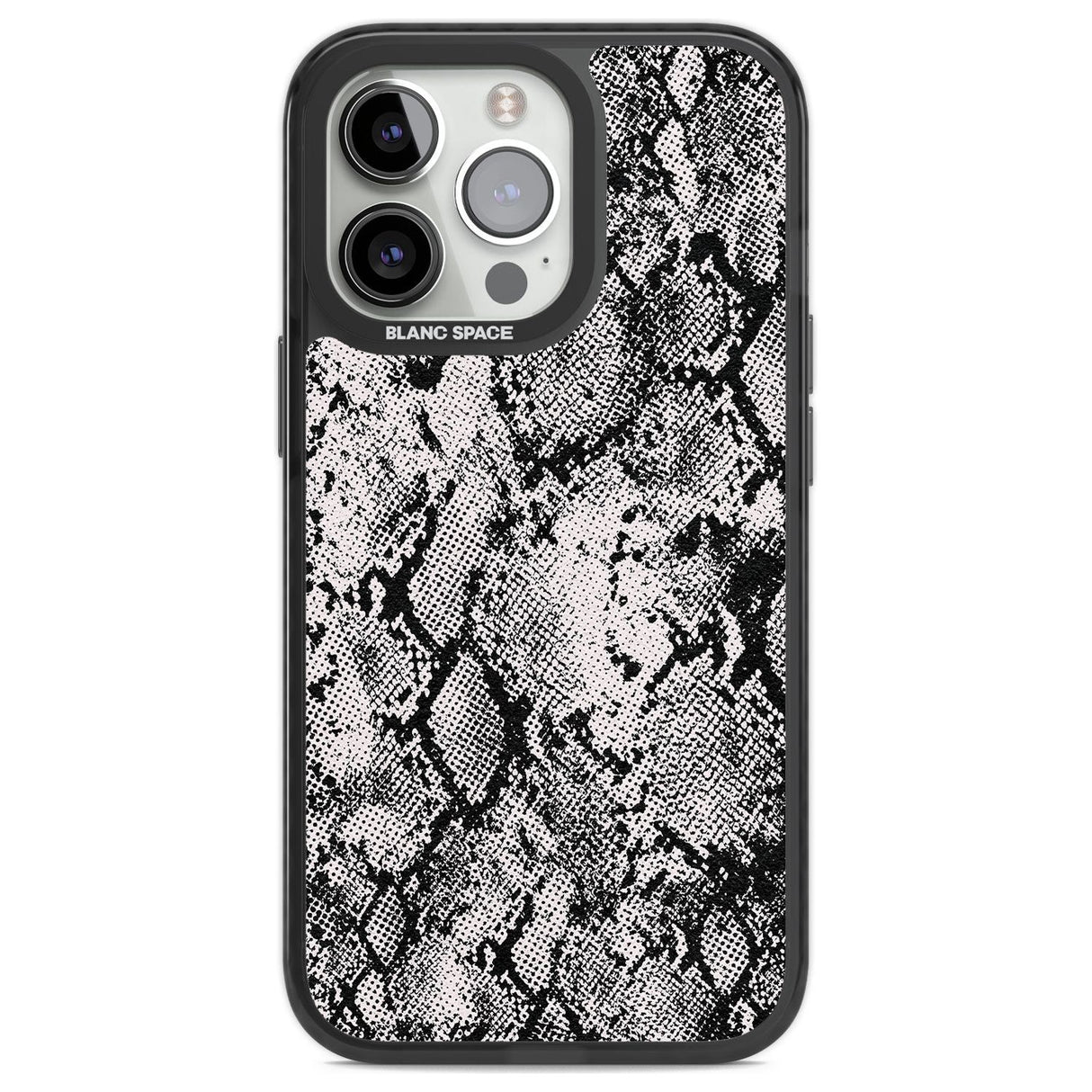 Pastel Snakeskin - Grey Phone Case iPhone 13 Pro / Black Impact Case,iPhone 14 Pro / Black Impact Case,iPhone 15 Pro / Black Impact Case,iPhone 15 Pro Max / Black Impact Case Blanc Space