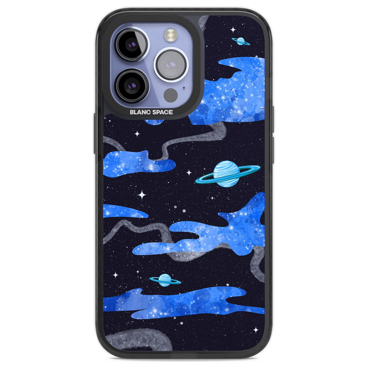 Blue Galaxy Phone Case iPhone 13 Pro / Black Impact Case,iPhone 14 Pro / Black Impact Case,iPhone 15 Pro Max / Black Impact Case,iPhone 15 Pro / Black Impact Case Blanc Space