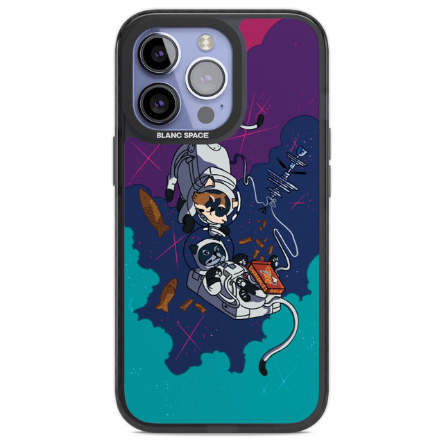 Cats In Space Phone Case iPhone 13 Pro / Black Impact Case,iPhone 14 Pro / Black Impact Case,iPhone 15 Pro Max / Black Impact Case,iPhone 15 Pro / Black Impact Case Blanc Space