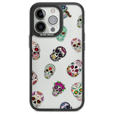 Mixed Sugar Skull Pattern Phone Case iPhone 13 Pro / Black Impact Case,iPhone 14 Pro / Black Impact Case,iPhone 15 Pro Max / Black Impact Case,iPhone 15 Pro / Black Impact Case Blanc Space