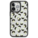 Maki Rolls Sushi Pattern Phone Case iPhone 13 Pro / Black Impact Case,iPhone 14 Pro / Black Impact Case,iPhone 15 Pro Max / Black Impact Case,iPhone 15 Pro / Black Impact Case Blanc Space