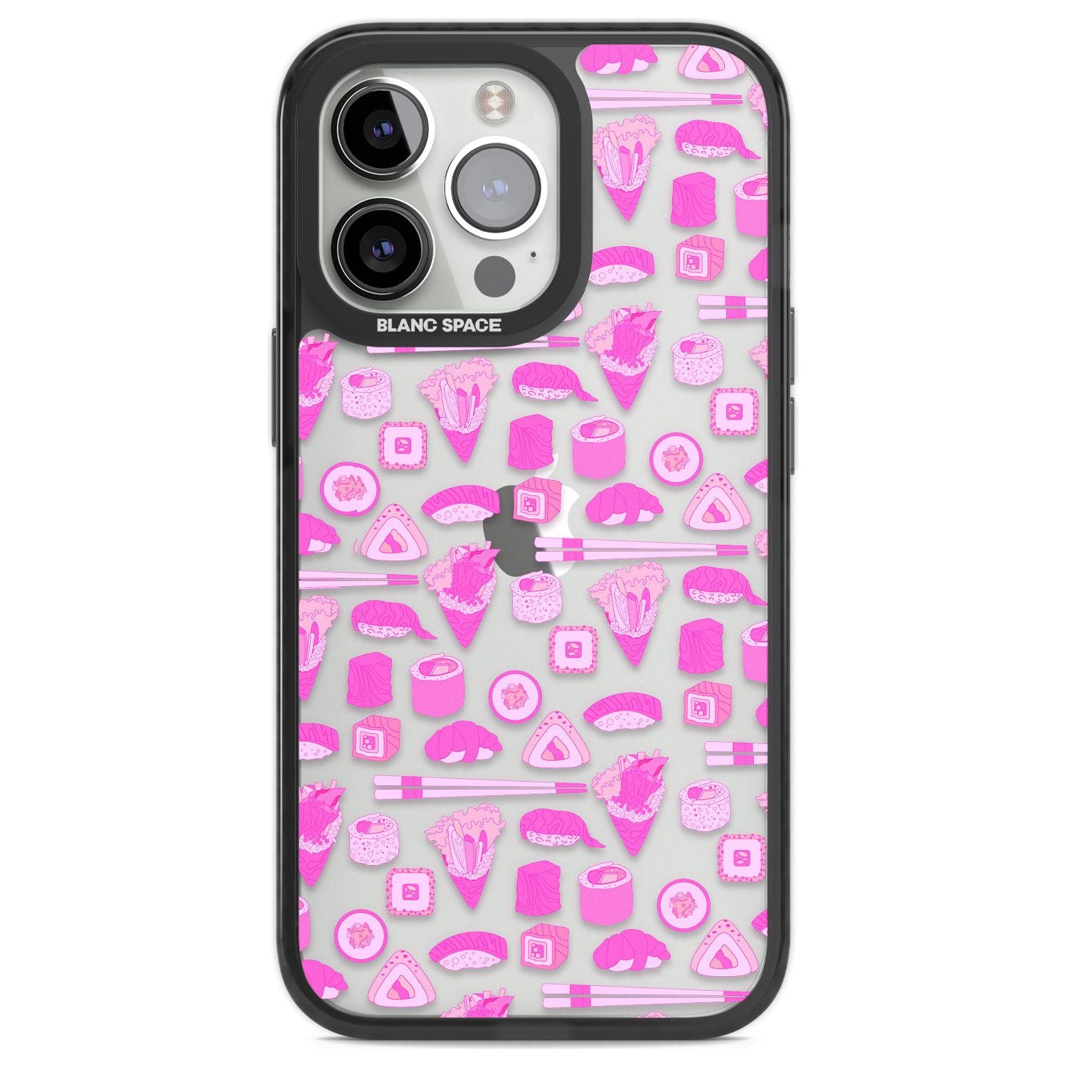 Bright Pink Sushi Pattern Phone Case iPhone 13 Pro / Black Impact Case,iPhone 14 Pro / Black Impact Case,iPhone 15 Pro Max / Black Impact Case,iPhone 15 Pro / Black Impact Case Blanc Space