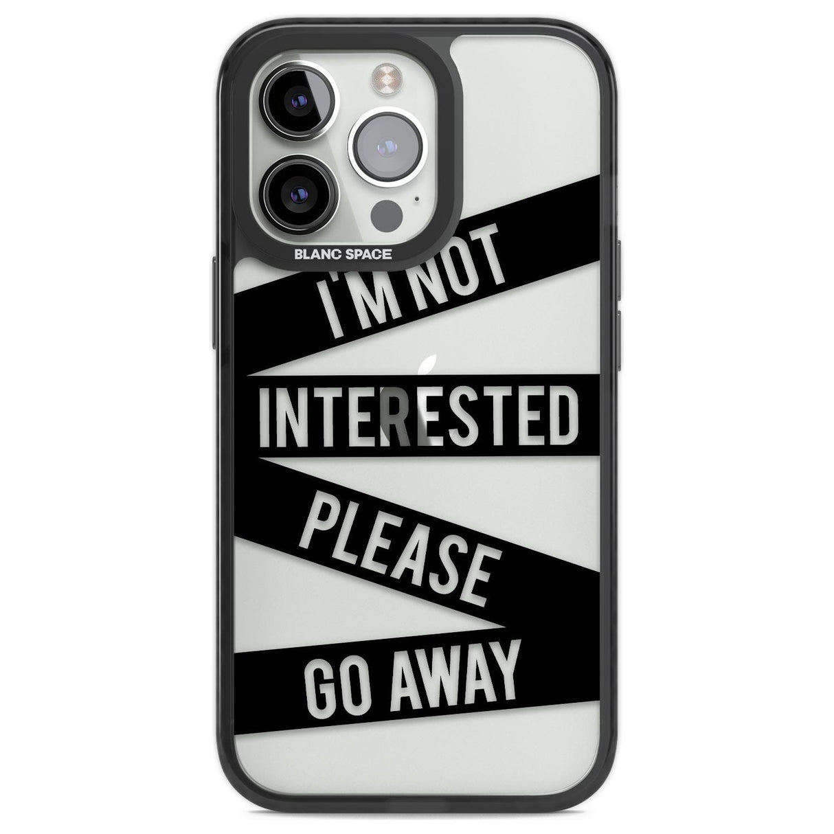 Black Stripes I'm Not Interested Phone Case iPhone 13 Pro / Black Impact Case,iPhone 14 Pro / Black Impact Case,iPhone 15 Pro Max / Black Impact Case,iPhone 15 Pro / Black Impact Case Blanc Space