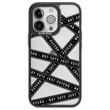 Caution Tape (Clear) Not Cute Just Psycho Phone Case iPhone 13 Pro / Black Impact Case,iPhone 14 Pro / Black Impact Case,iPhone 15 Pro Max / Black Impact Case,iPhone 15 Pro / Black Impact Case Blanc Space