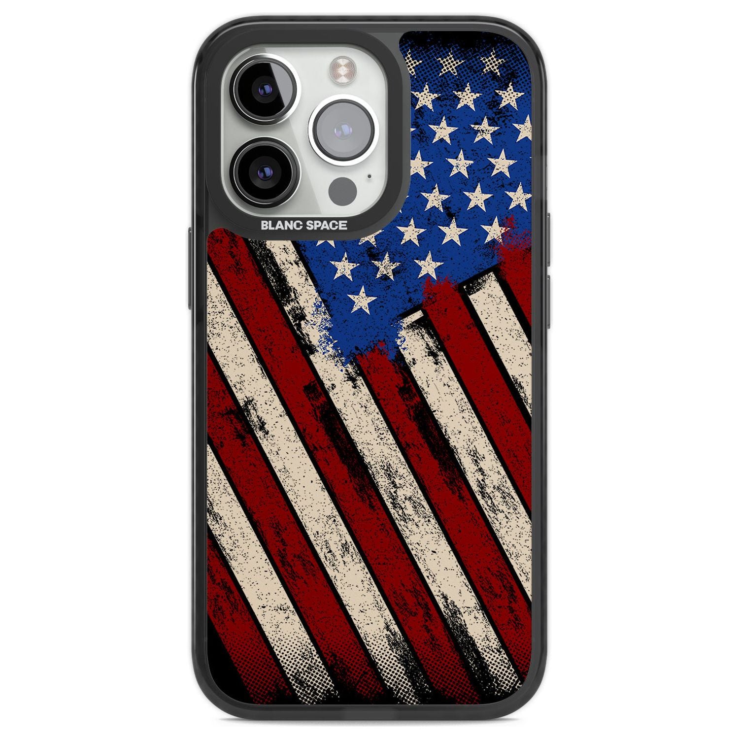 Distressed US Flag Phone Case iPhone 13 Pro / Black Impact Case,iPhone 14 Pro / Black Impact Case,iPhone 15 Pro Max / Black Impact Case,iPhone 15 Pro / Black Impact Case Blanc Space