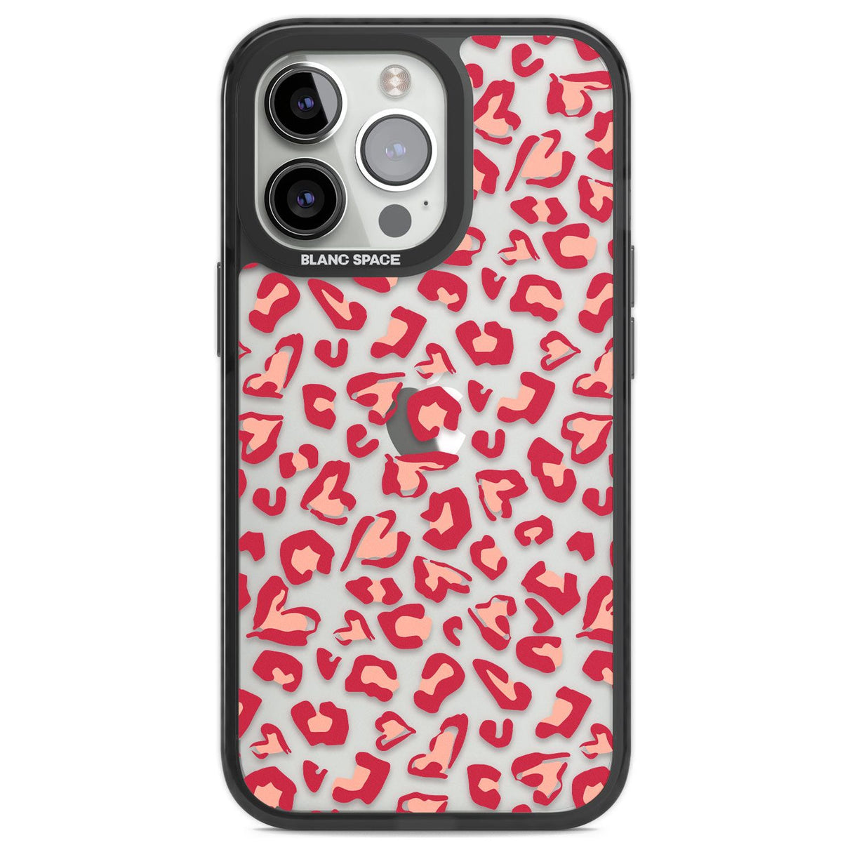 Heart Leopard Print Phone Case iPhone 13 Pro / Black Impact Case,iPhone 14 Pro / Black Impact Case,iPhone 15 Pro Max / Black Impact Case,iPhone 15 Pro / Black Impact Case Blanc Space