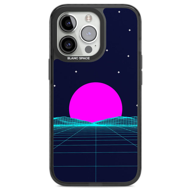 Miami Sunset Vaporwave Phone Case iPhone 13 Pro / Black Impact Case,iPhone 14 Pro / Black Impact Case,iPhone 15 Pro Max / Black Impact Case,iPhone 15 Pro / Black Impact Case Blanc Space