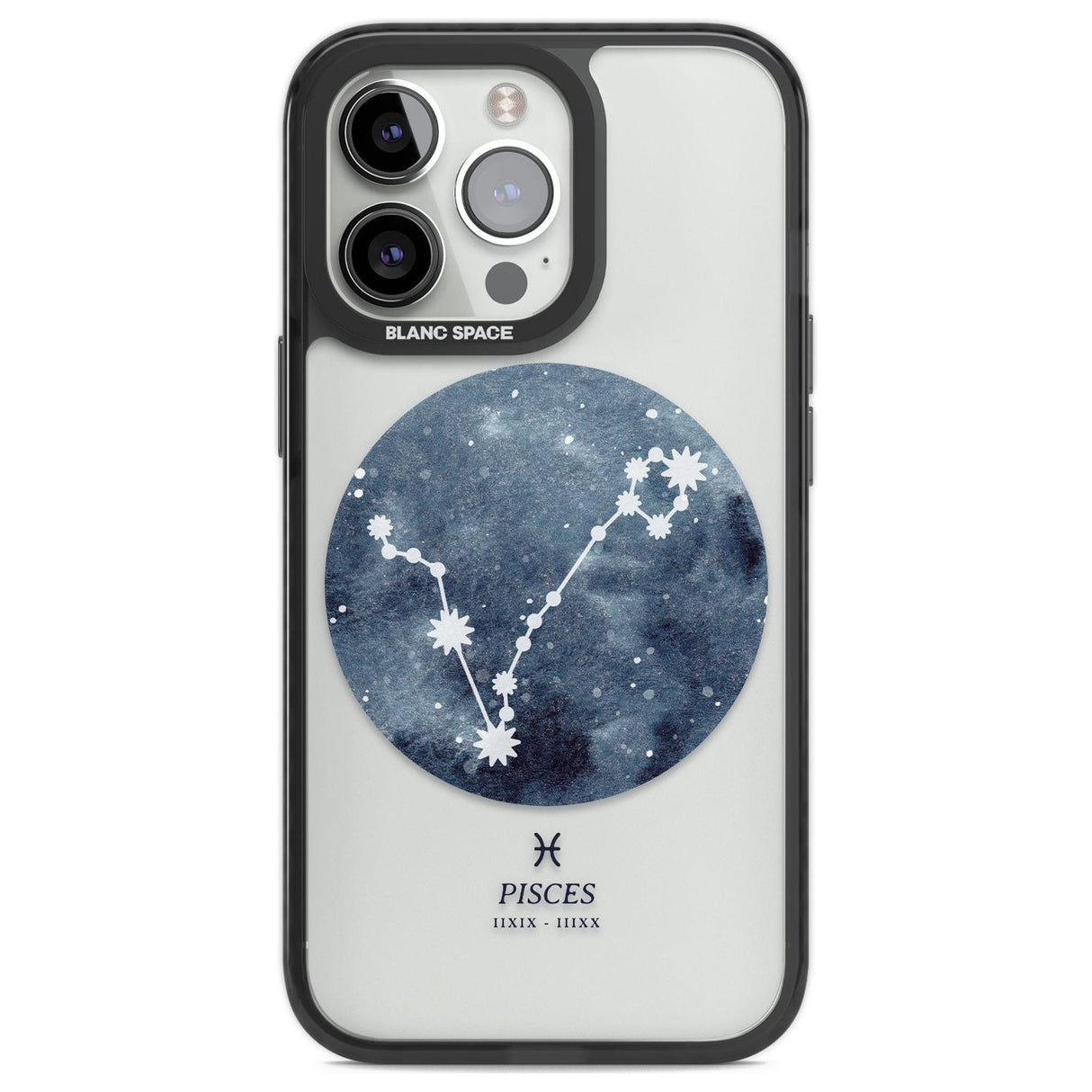 Pisces Zodiac Transparent Design - Blue