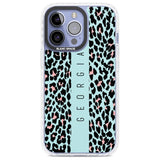 Personalised Blue Leopard Spots Custom Phone Case iPhone 13 Pro / Impact Case,iPhone 14 Pro / Impact Case,iPhone 15 Pro Max / Impact Case,iPhone 15 Pro / Impact Case Blanc Space