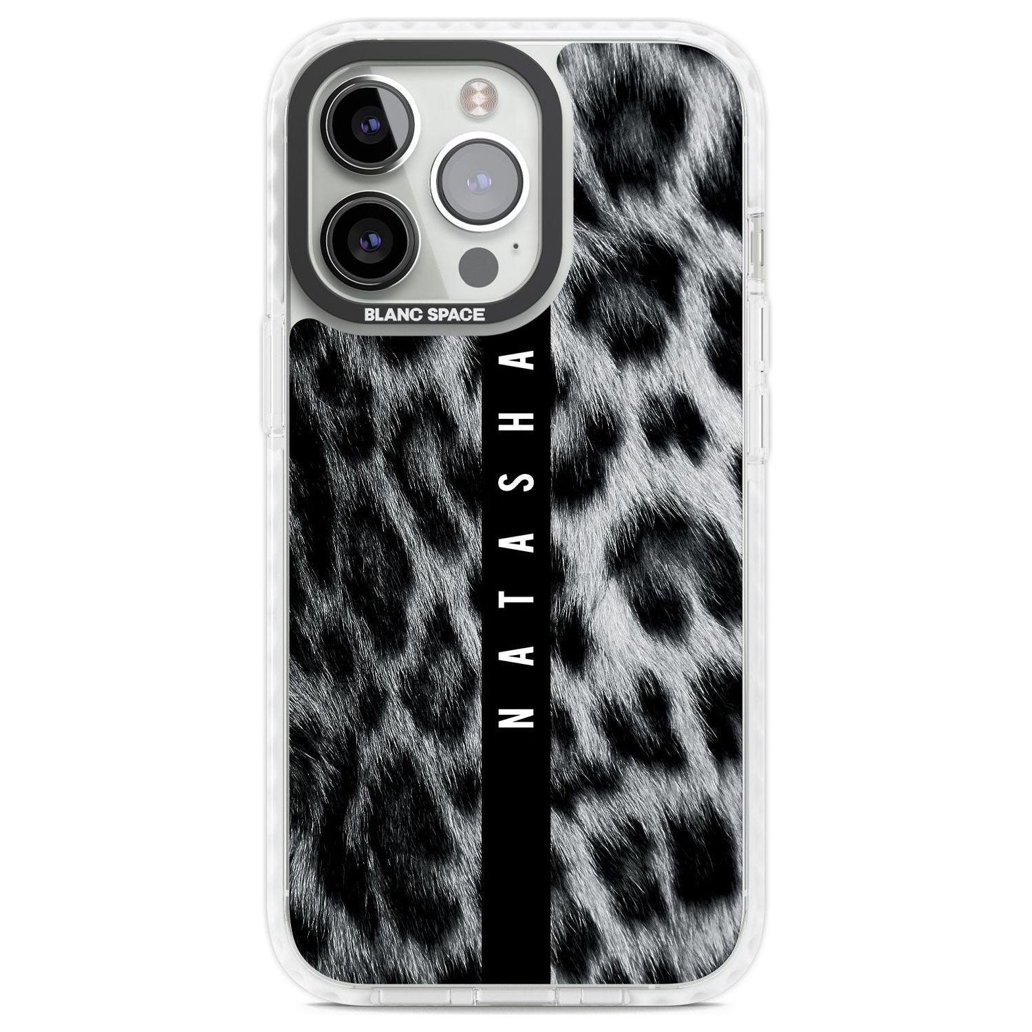 Personalised Snow Leopard Print Custom Phone Case iPhone 13 Pro / Impact Case,iPhone 14 Pro / Impact Case,iPhone 15 Pro Max / Impact Case,iPhone 15 Pro / Impact Case Blanc Space