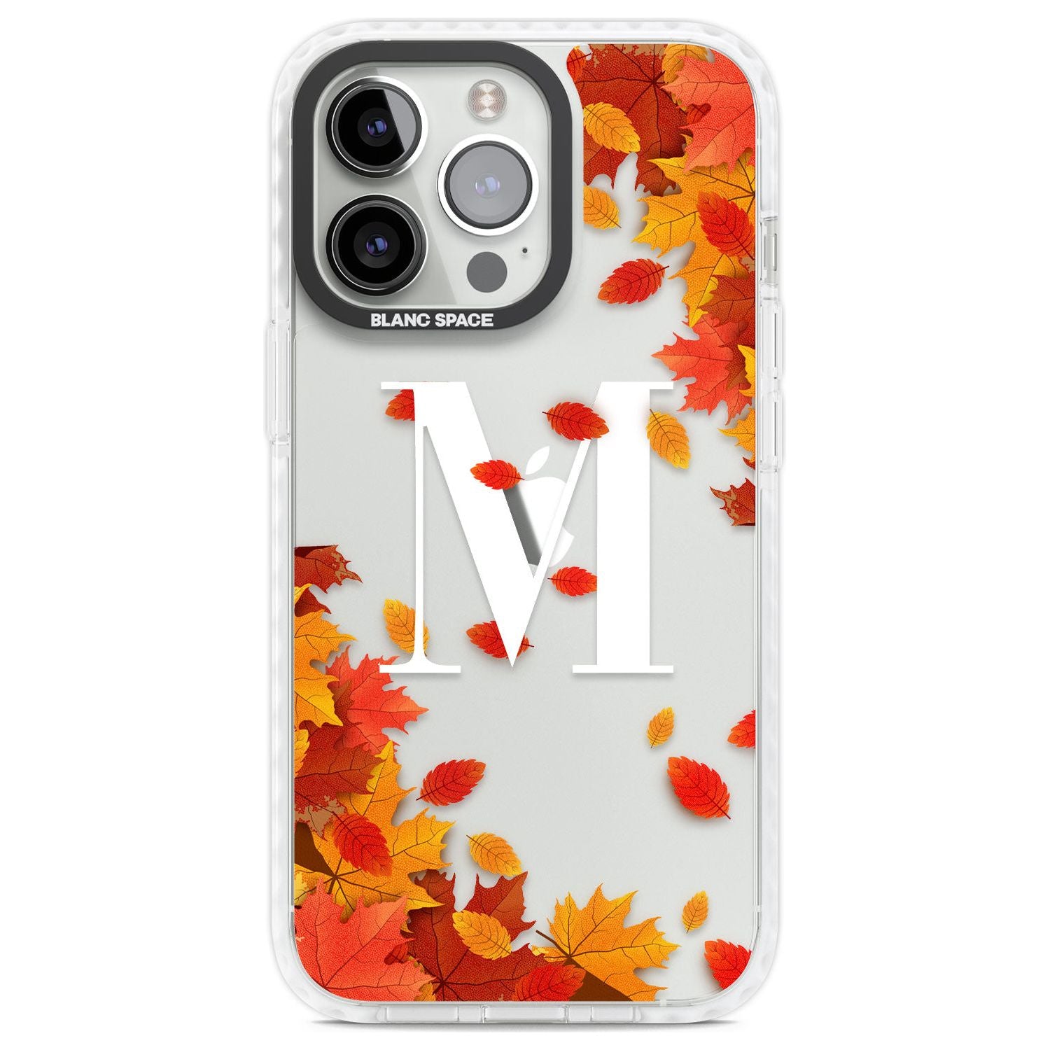 Personalised Monogram Autumn Leaves Custom Phone Case iPhone 13 Pro / Impact Case,iPhone 14 Pro / Impact Case,iPhone 15 Pro Max / Impact Case,iPhone 15 Pro / Impact Case Blanc Space