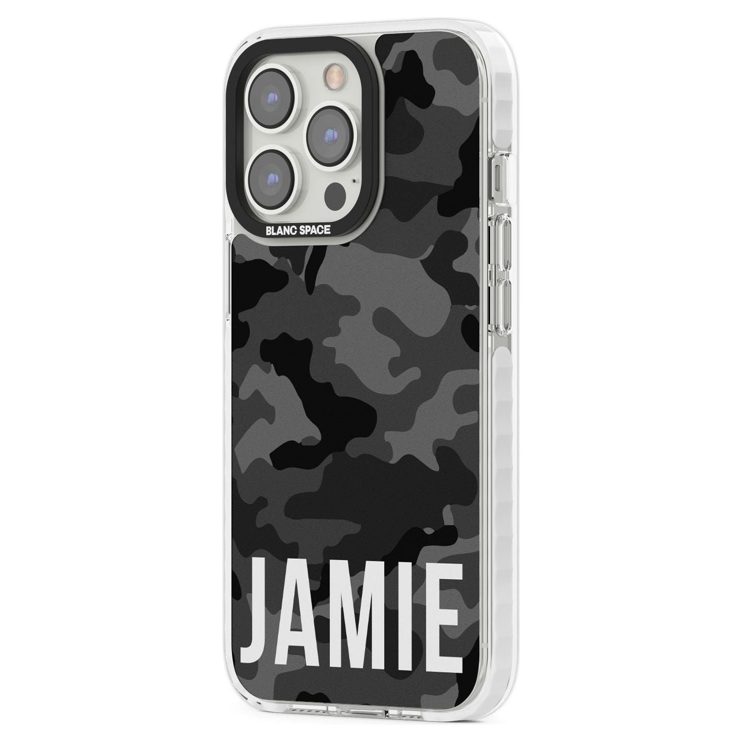 Personalised Horizontal Name Black Camouflage