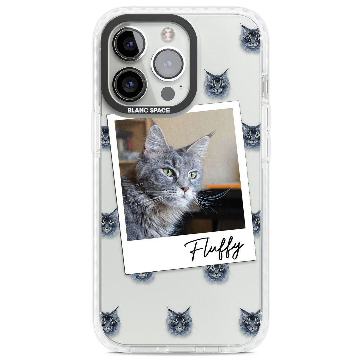 Personalised Maine Coon Photo Custom Phone Case iPhone 13 Pro / Impact Case,iPhone 14 Pro / Impact Case,iPhone 15 Pro Max / Impact Case,iPhone 15 Pro / Impact Case Blanc Space