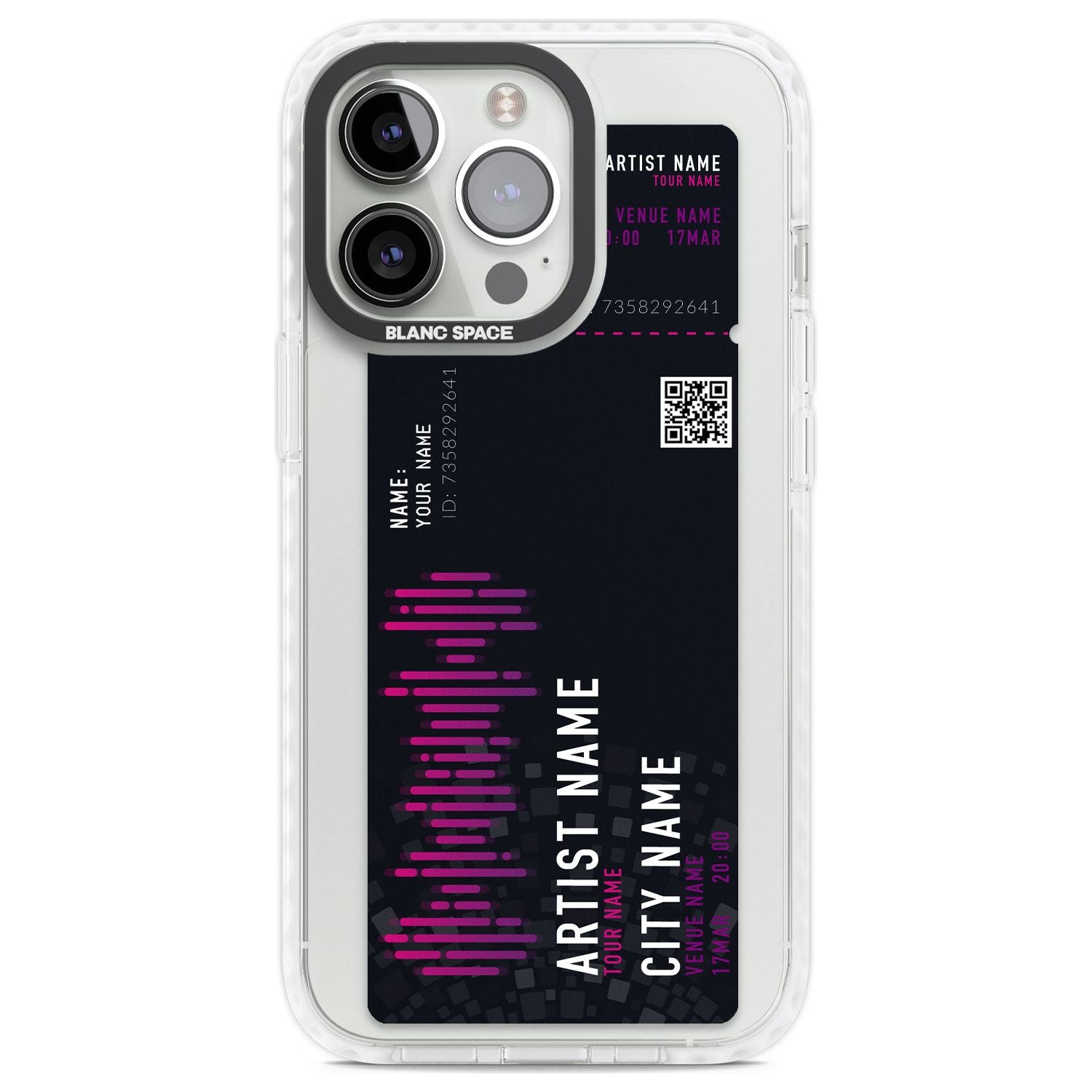 Personalised Concert Ticket Custom Phone Case iPhone 13 Pro / Impact Case,iPhone 14 Pro / Impact Case,iPhone 15 Pro Max / Impact Case,iPhone 15 Pro / Impact Case Blanc Space