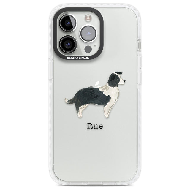 Personalised Border Collie Custom Phone Case iPhone 13 Pro / Impact Case,iPhone 14 Pro / Impact Case,iPhone 15 Pro Max / Impact Case,iPhone 15 Pro / Impact Case Blanc Space