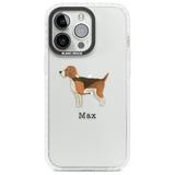 Personalised Hand Painted Beagle Custom Phone Case iPhone 13 Pro / Impact Case,iPhone 14 Pro / Impact Case,iPhone 15 Pro Max / Impact Case,iPhone 15 Pro / Impact Case Blanc Space