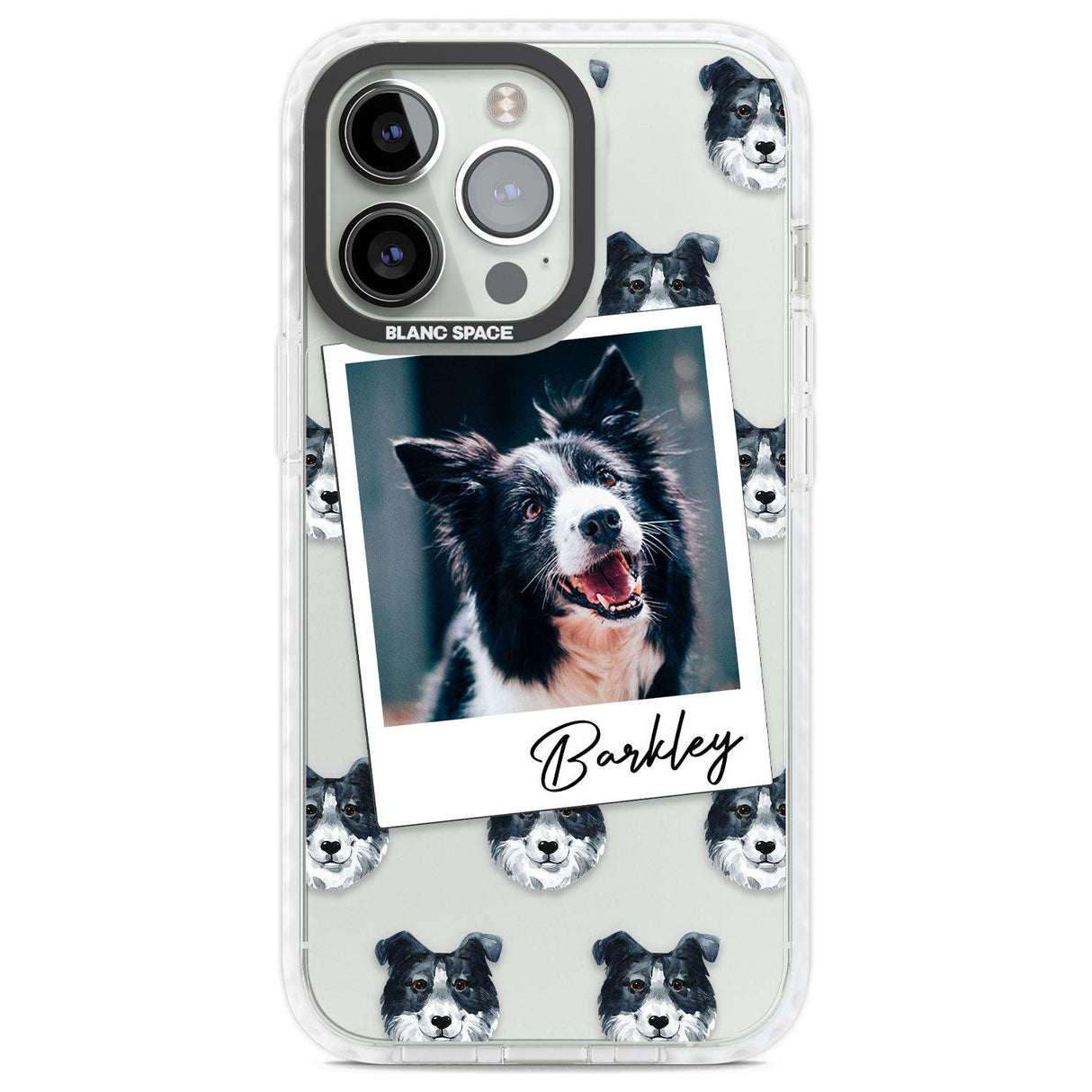 Personalised Border Collie - Dog Photo Custom Phone Case iPhone 13 Pro / Impact Case,iPhone 14 Pro / Impact Case,iPhone 15 Pro Max / Impact Case,iPhone 15 Pro / Impact Case Blanc Space