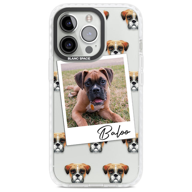 Personalised Boxer - Dog Photo Custom Phone Case iPhone 13 Pro / Impact Case,iPhone 14 Pro / Impact Case,iPhone 15 Pro Max / Impact Case,iPhone 15 Pro / Impact Case Blanc Space