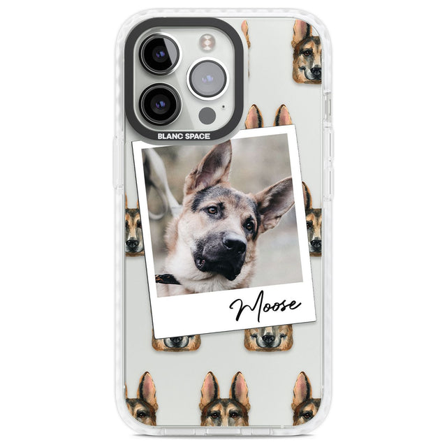 Personalised German Shepherd - Dog Photo Custom Phone Case iPhone 13 Pro / Impact Case,iPhone 14 Pro / Impact Case,iPhone 15 Pro Max / Impact Case,iPhone 15 Pro / Impact Case Blanc Space