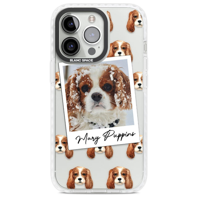 Personalised Cavalier King Charles - Dog Photo Custom Phone Case iPhone 13 Pro / Impact Case,iPhone 14 Pro / Impact Case,iPhone 15 Pro Max / Impact Case,iPhone 15 Pro / Impact Case Blanc Space