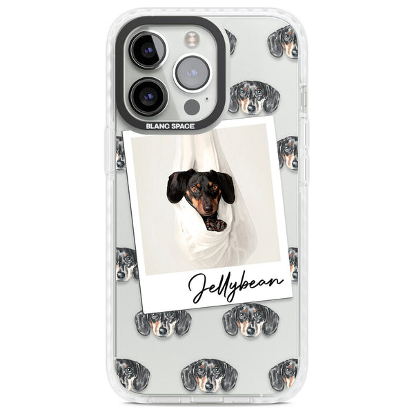 Personalised Black Dachshund Instant Camera Photo