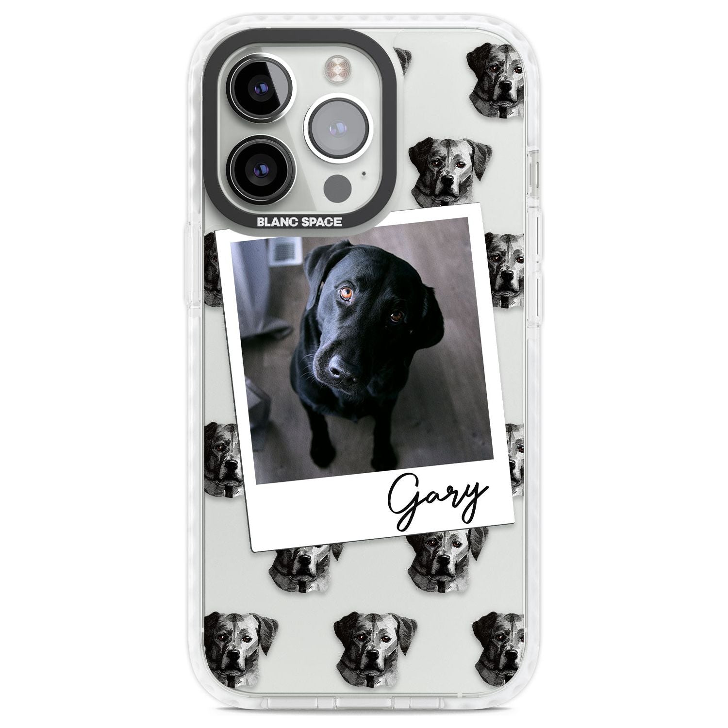 Personalised Labrador, Black - Dog Photo Custom Phone Case iPhone 13 Pro / Impact Case,iPhone 14 Pro / Impact Case,iPhone 15 Pro Max / Impact Case,iPhone 15 Pro / Impact Case Blanc Space