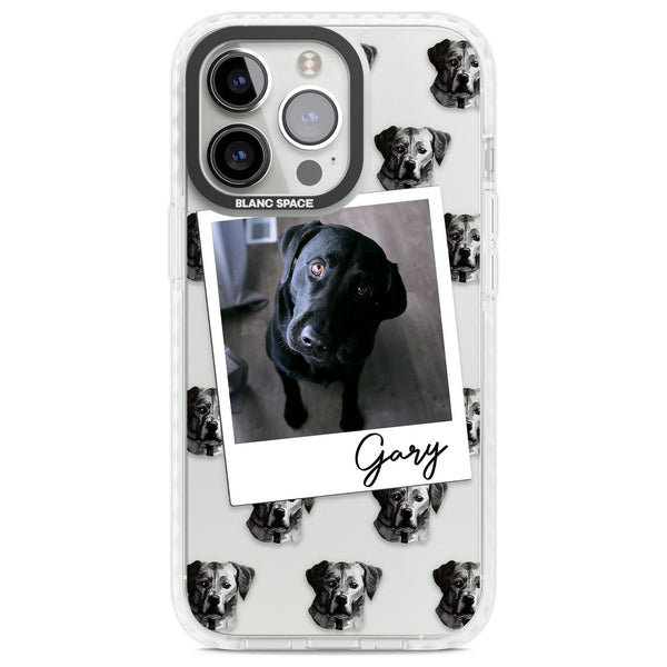 Personalised Black Labrador Instant Camera Photo
