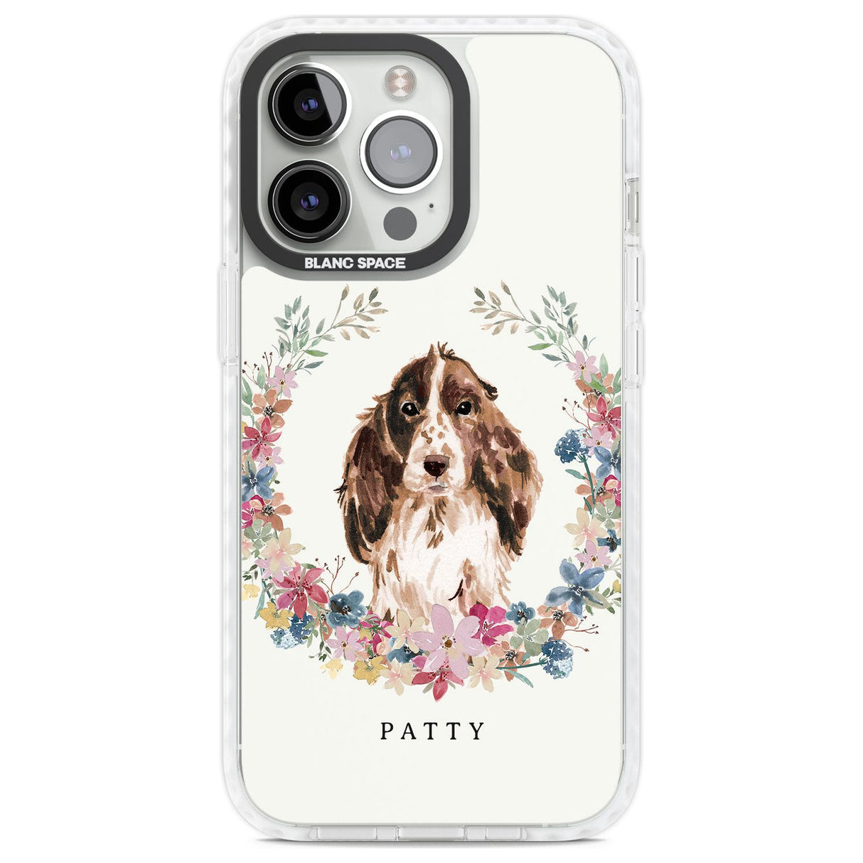 Personalised Brown Cocker Spaniel - Watercolour Dog Portrait Custom Phone Case iPhone 13 Pro / Impact Case,iPhone 14 Pro / Impact Case,iPhone 15 Pro Max / Impact Case,iPhone 15 Pro / Impact Case Blanc Space