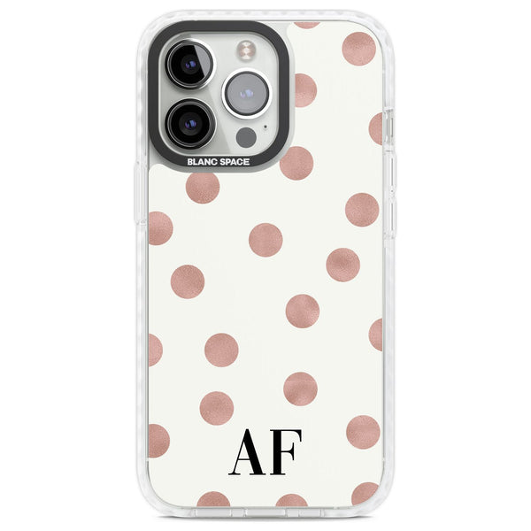 Personalised Rose Gold Dots & Initials