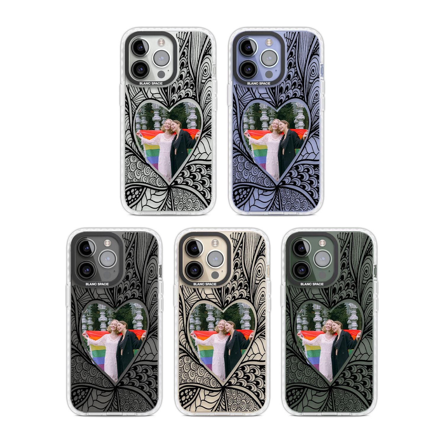 Personalised Henna Heart Photo Case