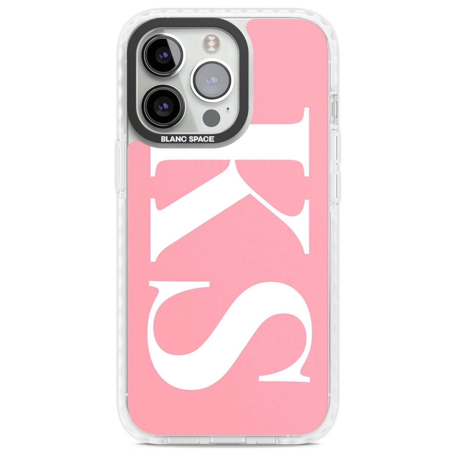 Personalised White & Pink Letters Custom Phone Case iPhone 13 Pro / Impact Case,iPhone 14 Pro / Impact Case,iPhone 15 Pro Max / Impact Case,iPhone 15 Pro / Impact Case Blanc Space