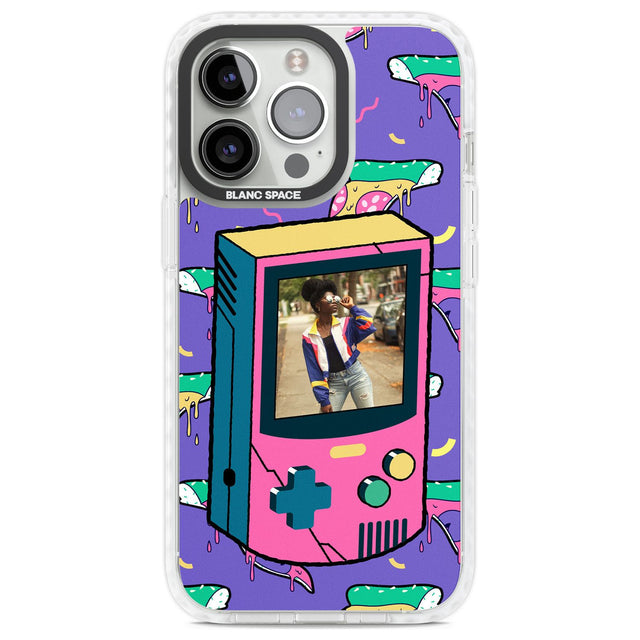 Personalised Retro Game Photo Case Custom Phone Case iPhone 13 Pro / Impact Case,iPhone 14 Pro / Impact Case,iPhone 15 Pro Max / Impact Case,iPhone 15 Pro / Impact Case Blanc Space